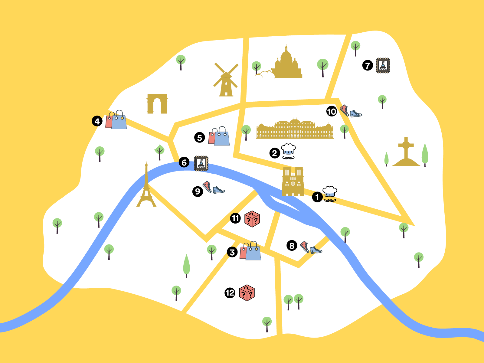 Carte d'inspiration Paris