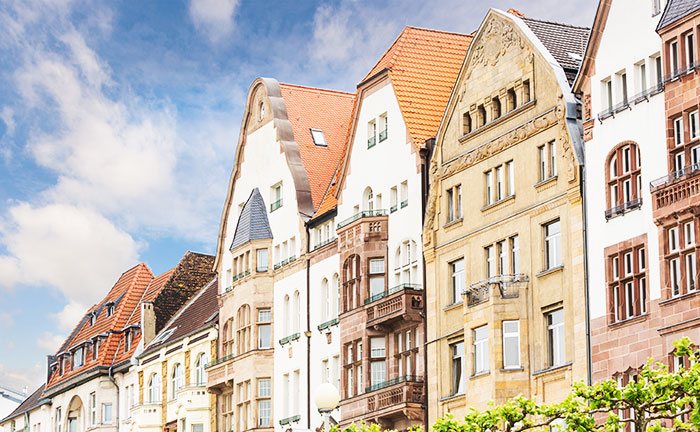 De oude binnenstad van Düsseldorf