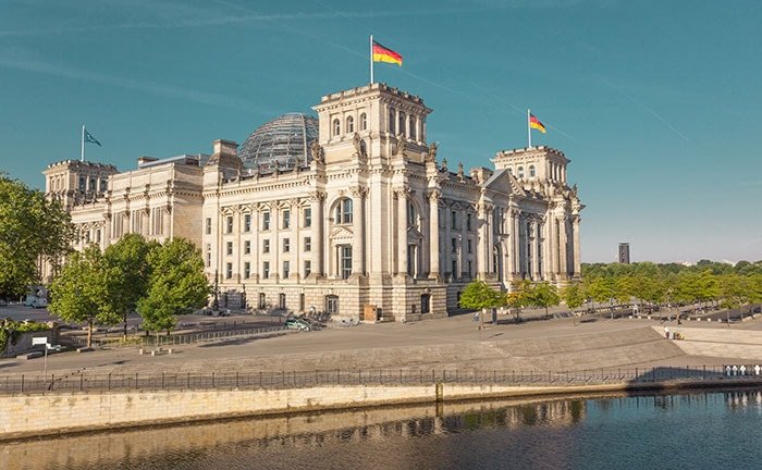 The Reichstag building in Berlin