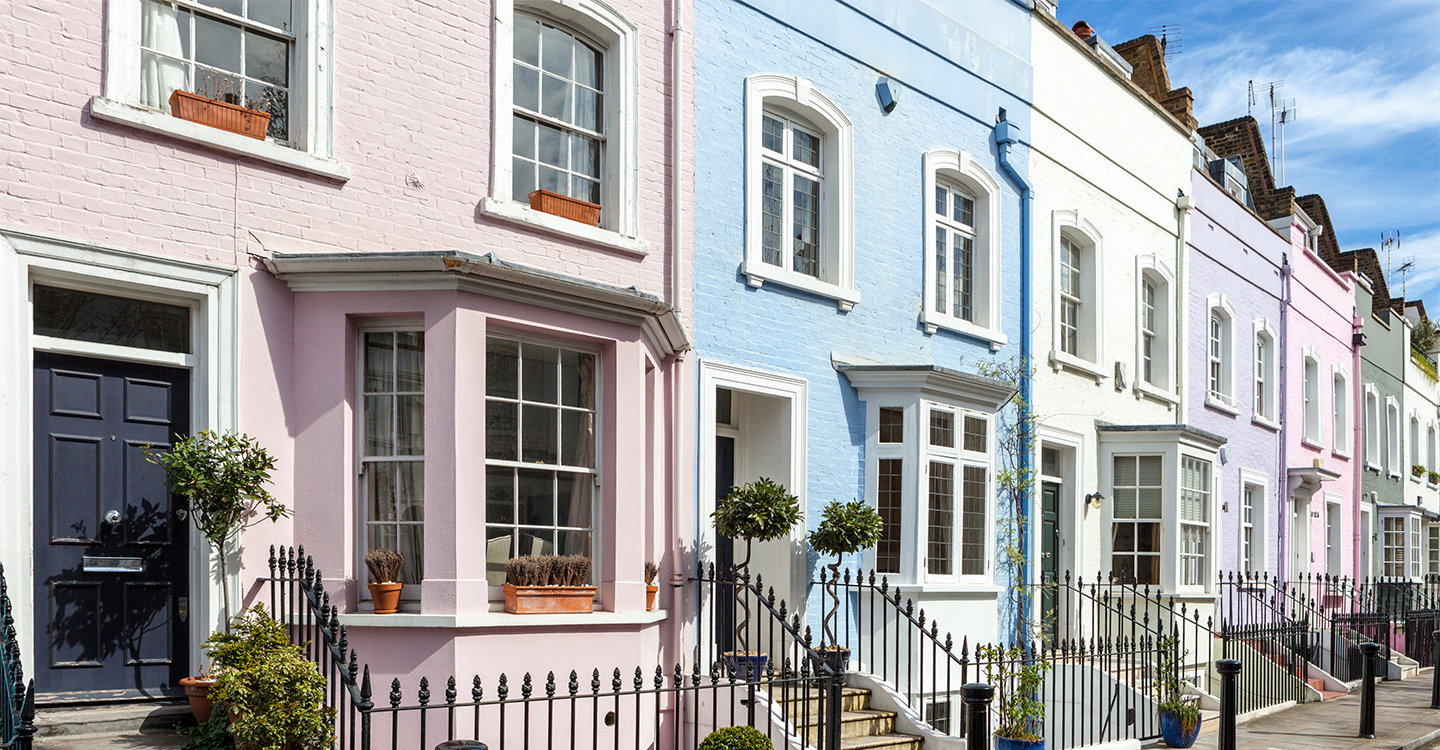 Les maisons colorées de Londres