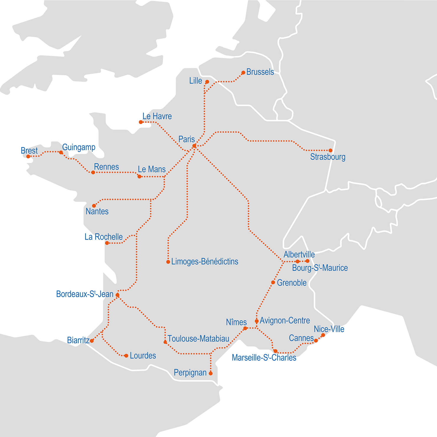 Travel with TGV® throughout France