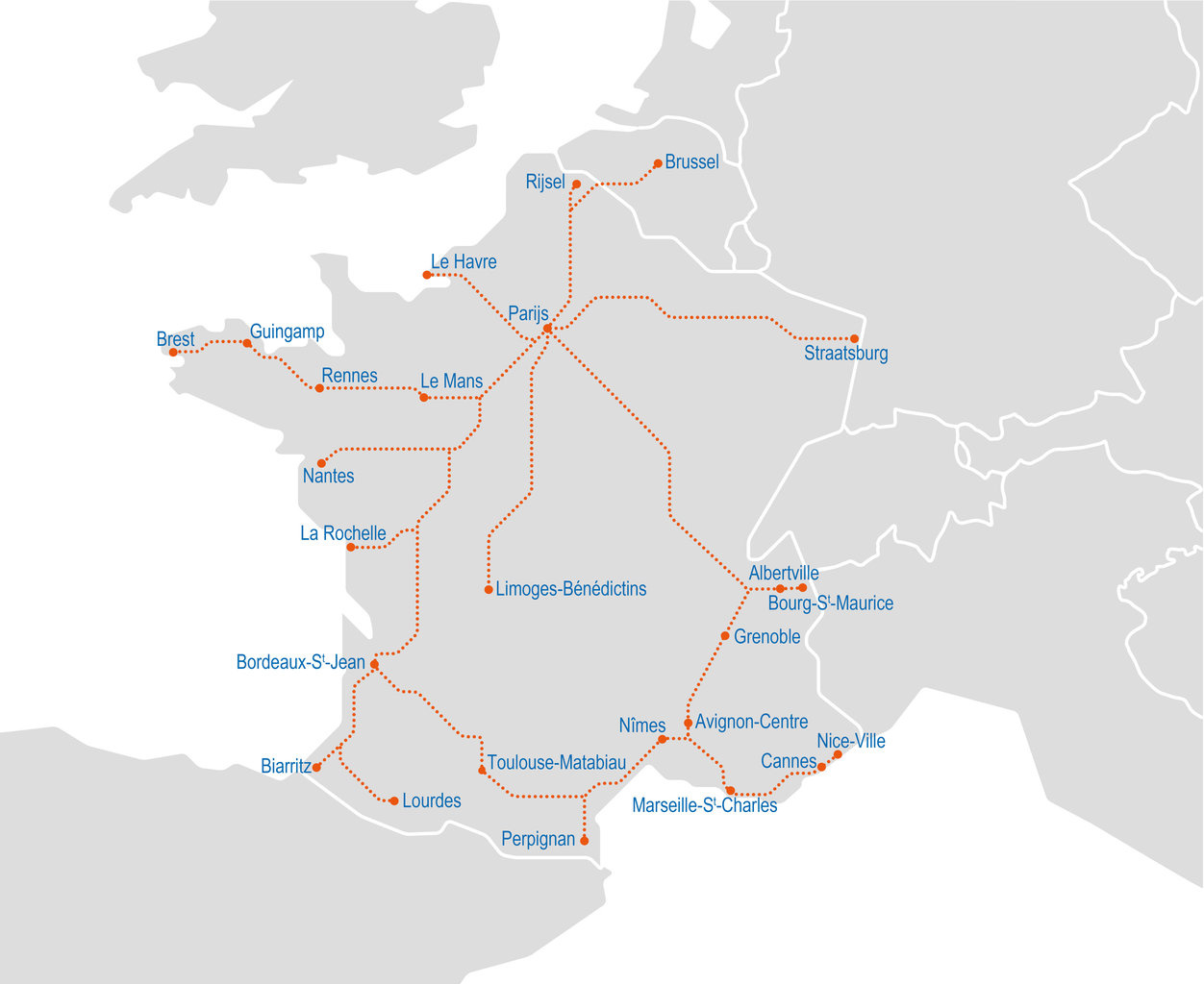 Alle info over TGV INOUI in NMBS Internationaal
