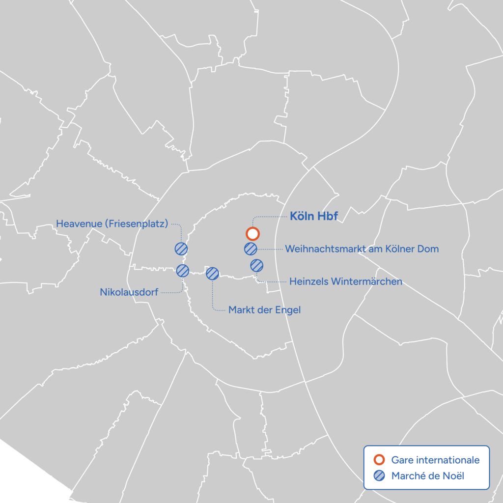 Map of christmas markets