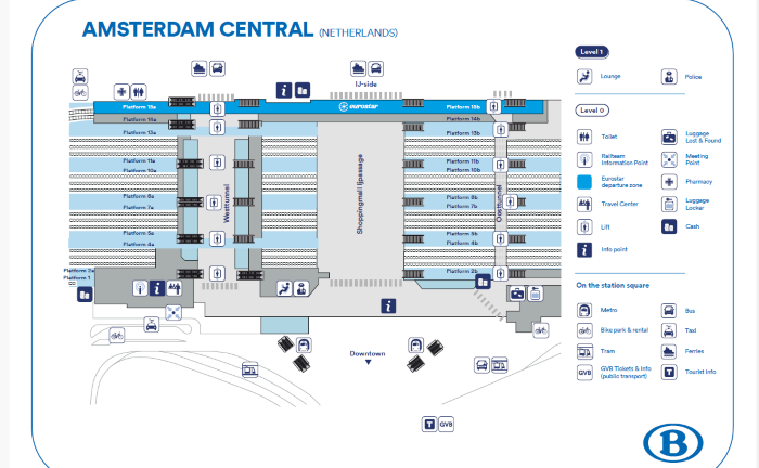 Amsterdam Central Station Map